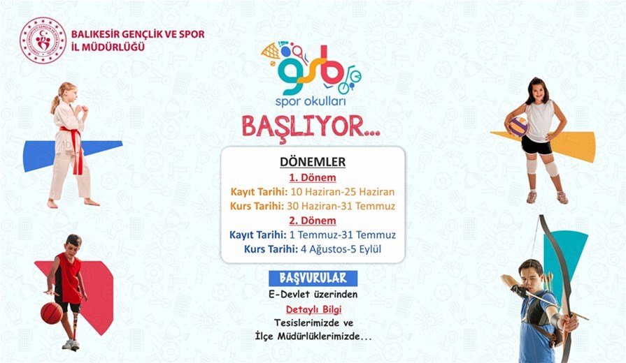 GSB SPOR OKULLARI BAŞLIYOR...